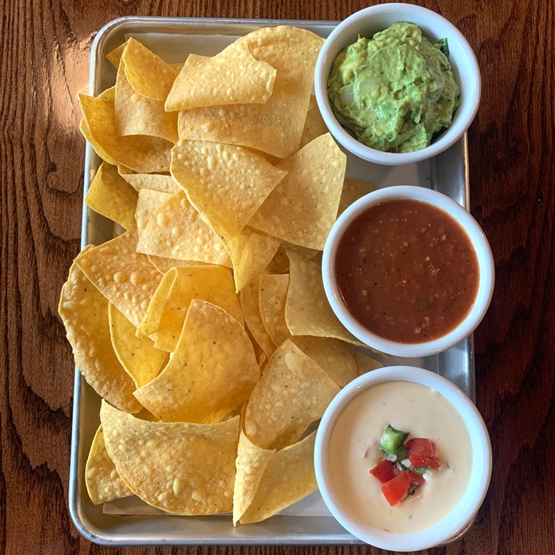 Chips and Dip Trio - LUNCH/DINNER MENU Poop Deck Bar and Grill Appetizer