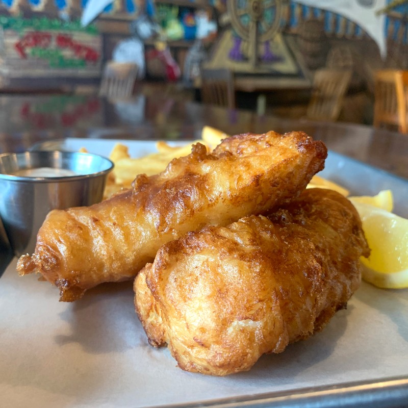 Beer Batter Fish and Chips - LUNCH/DINNER MENU fish and chips at the poop deck